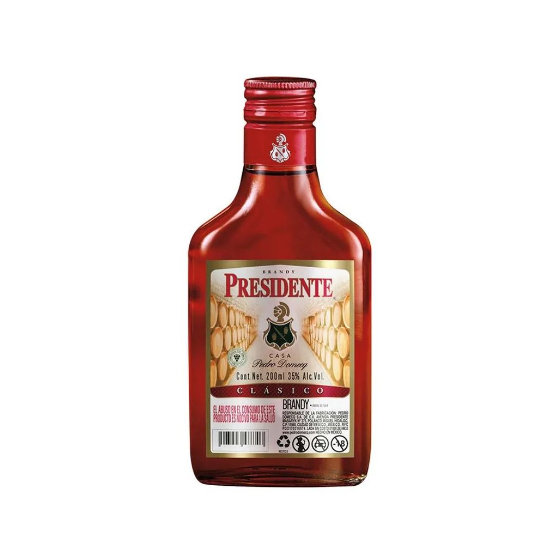 BRANDY PRESIDENTE CLASICO 200 ML