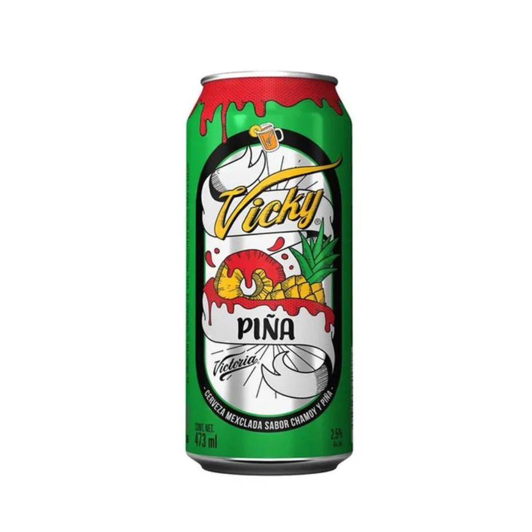 CERVEZA VICKY PIÑA 473 ML